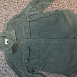 American Eagle Outfitters Olive Corduroy Shirt